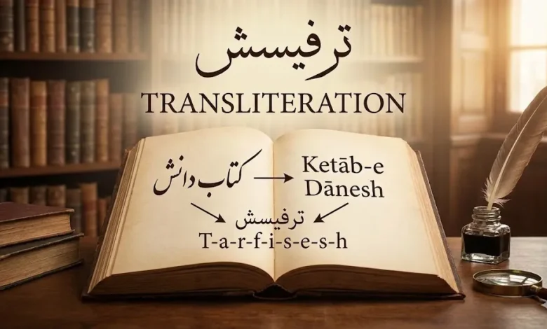 transliteration | ترفیسش تَرفیسش/Tarfish (اسم مصدر) برابر transliteration نام عملی است که به فرآیند تبدیل متن از یک سامانه نوشتاری (خط یا الفبا) به سامانه نوشتاری دیگر اشاره دارد. این کار تنها بر پایه تطابق یک به یک هر وات/حرف انجام می‌شود. هدف اصلی تَرفیسش این است که هویت ساختاری واژه‌ی اصلی نگه داشته شود تا متن بتواند توسط کسی که با سامانه نوشتاری مقصد آشنایی دارد، خوانده شود و در عین حال، امکان بازیابی (برگشت) نزومان/دقیق به خط مبدأ فراهم باشد.